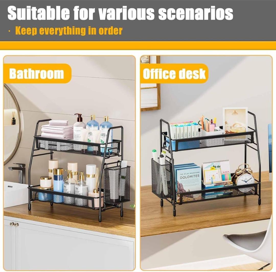 Durable Black Stainless Steel Organizer